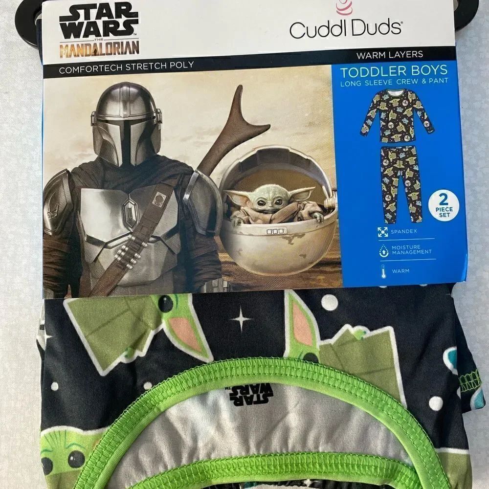 Cuddl Duds® Toddler The Child aka Baby Yoda 2 Piece Base Layer Set